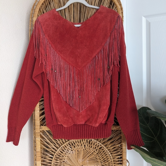 PIONEER Sweaters Vintage Fringed Western Sweater Cowgirl Poshmark